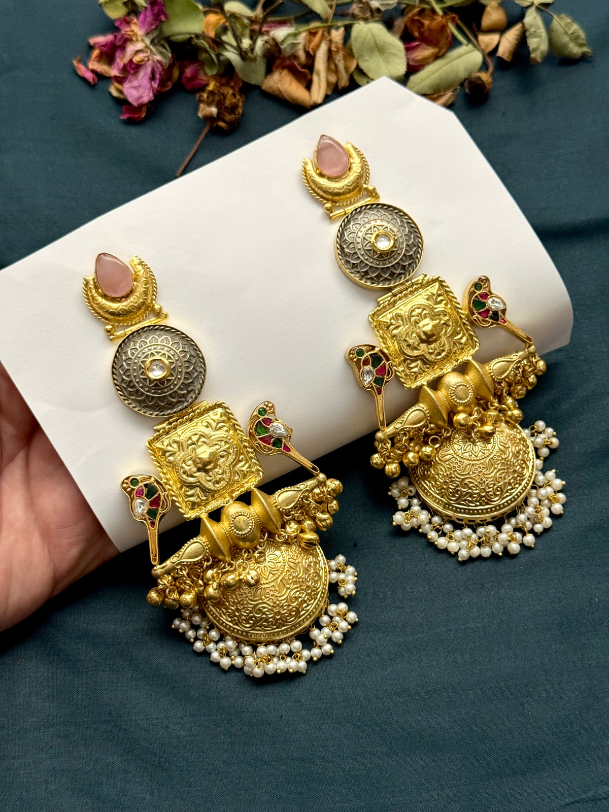 Premium Oxidised Kashmiri Jhumka