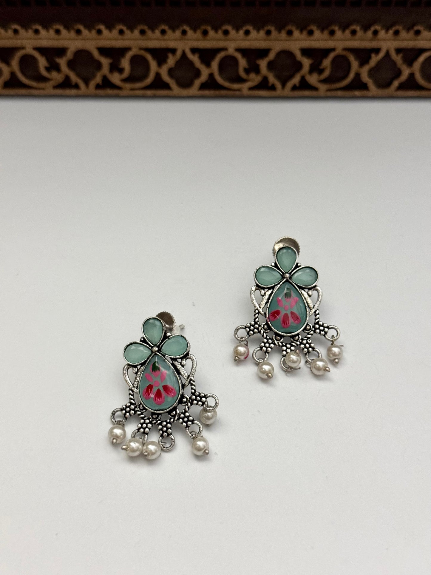 Premium oxidised Brass made Earrings