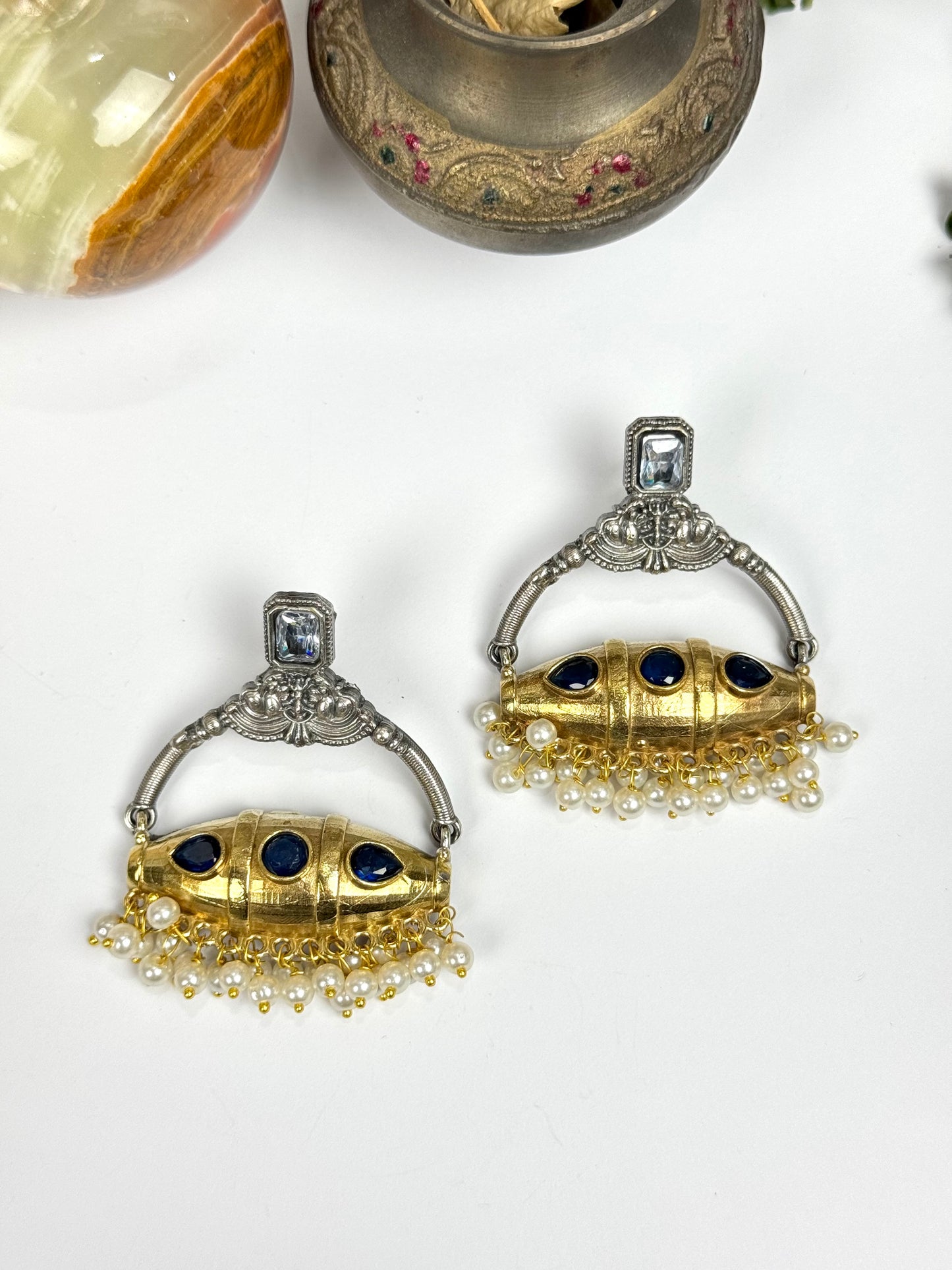 Premium oxidised Brass made Earrings