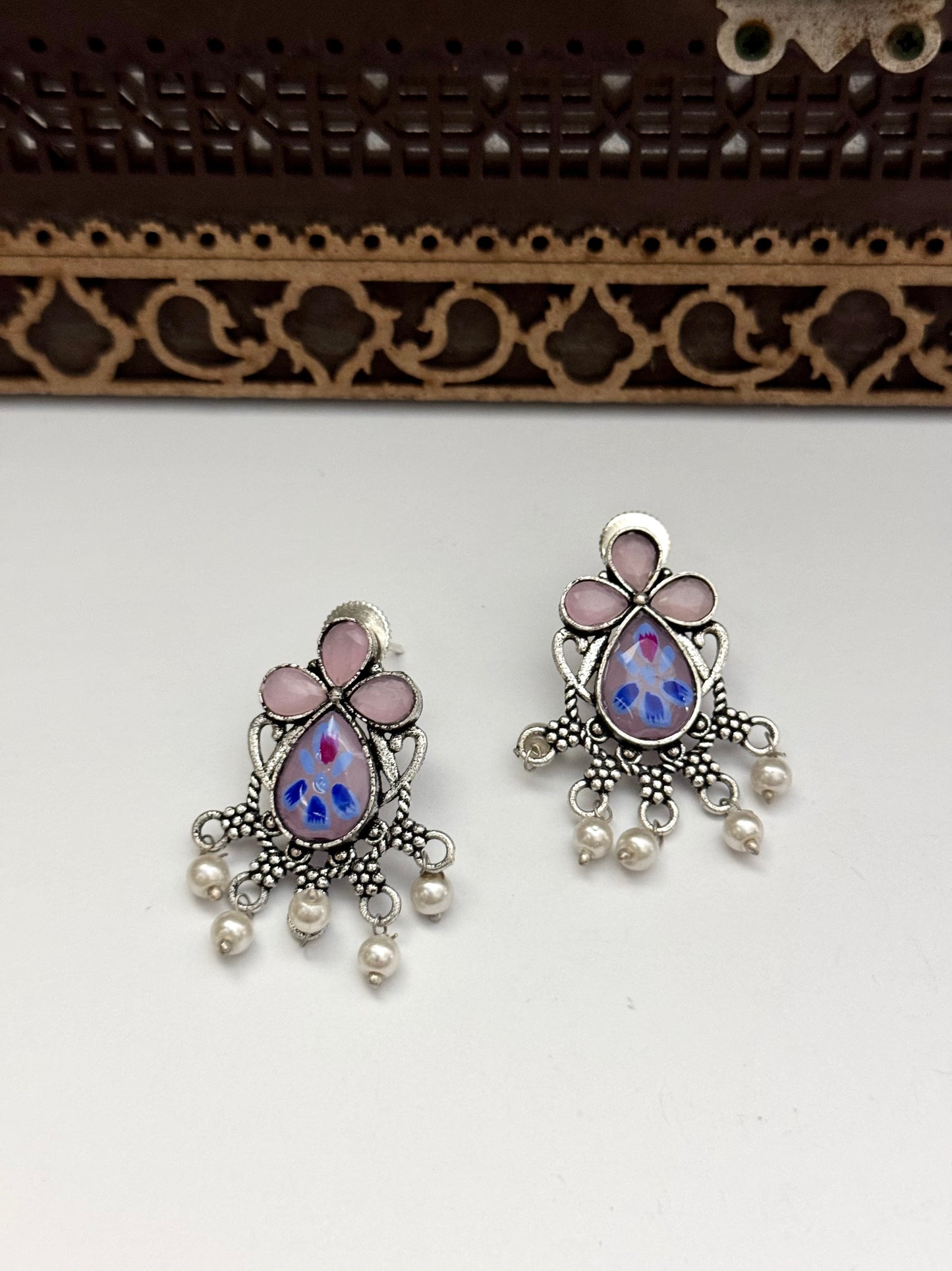 Premium oxidised Brass made Earrings