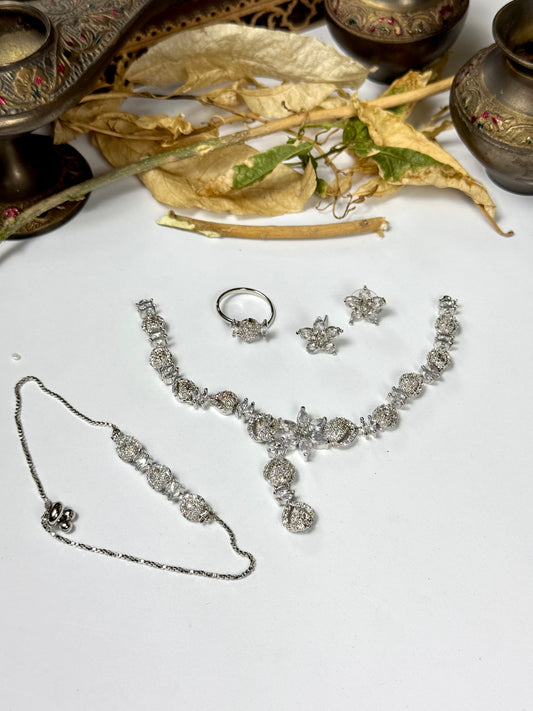 American Diamond 1 karat Necklace set