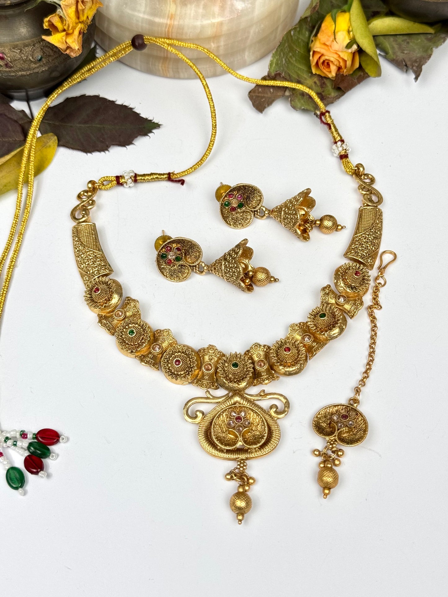 Rajwadi Maira Necklace Set
