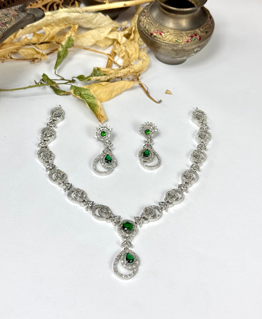 American Diamond 1 karat Necklace set