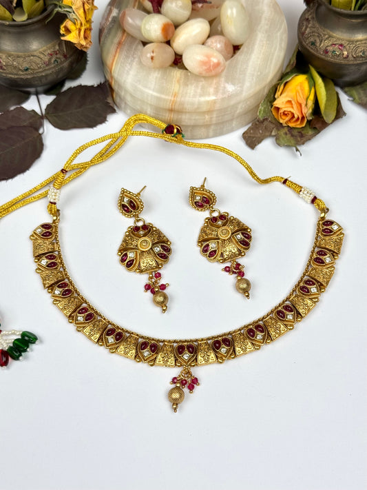Rajwadi Mahira Necklace Set