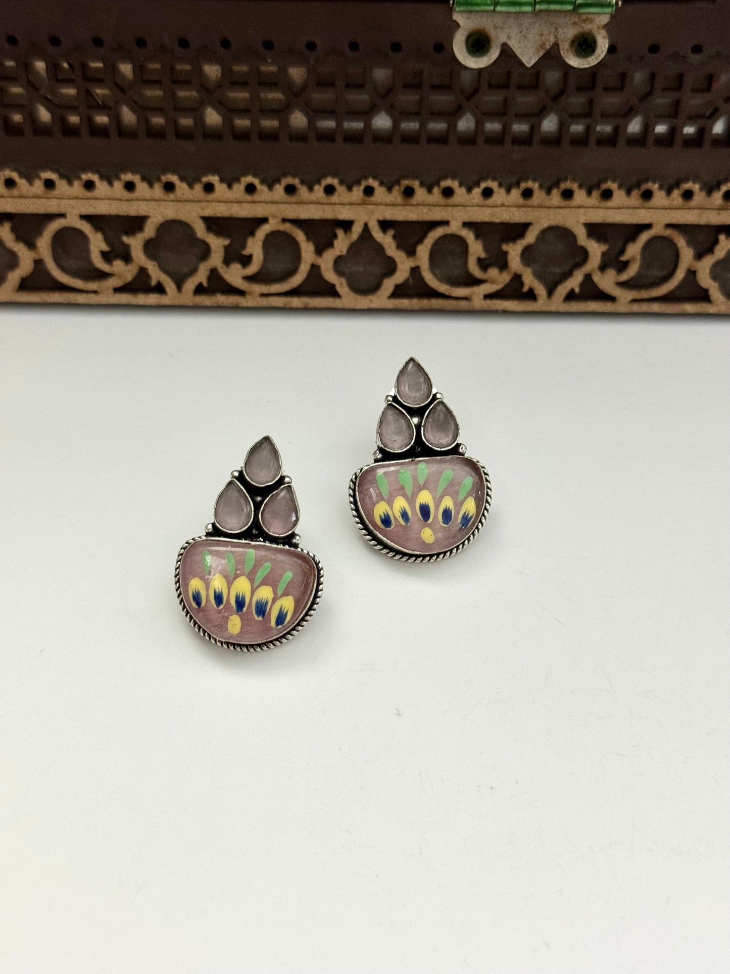 Premium brass made oxidised Earrings