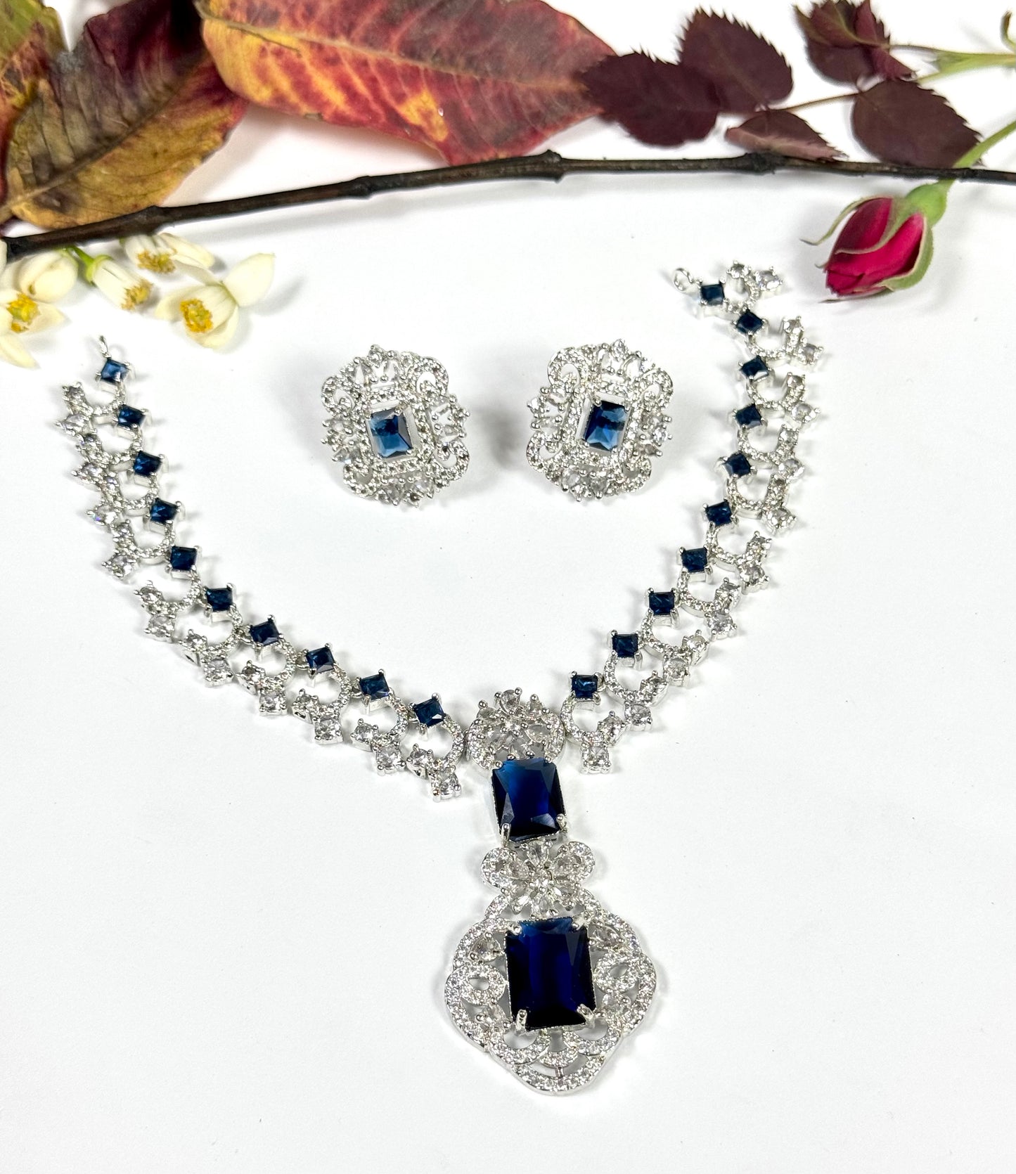 American Diamond 1 karat Necklace set