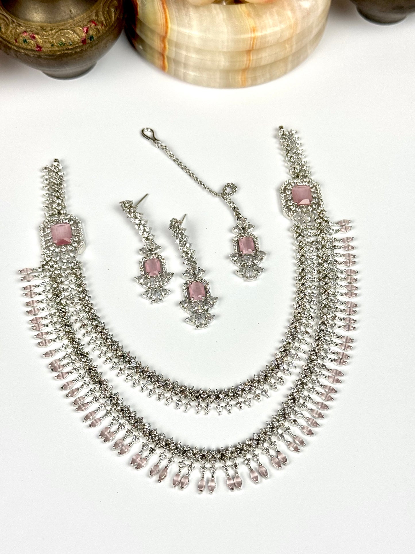 American Diamond 1karat Mala set