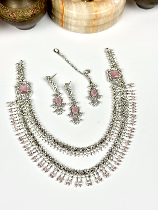 American Diamond 1karat Mala set