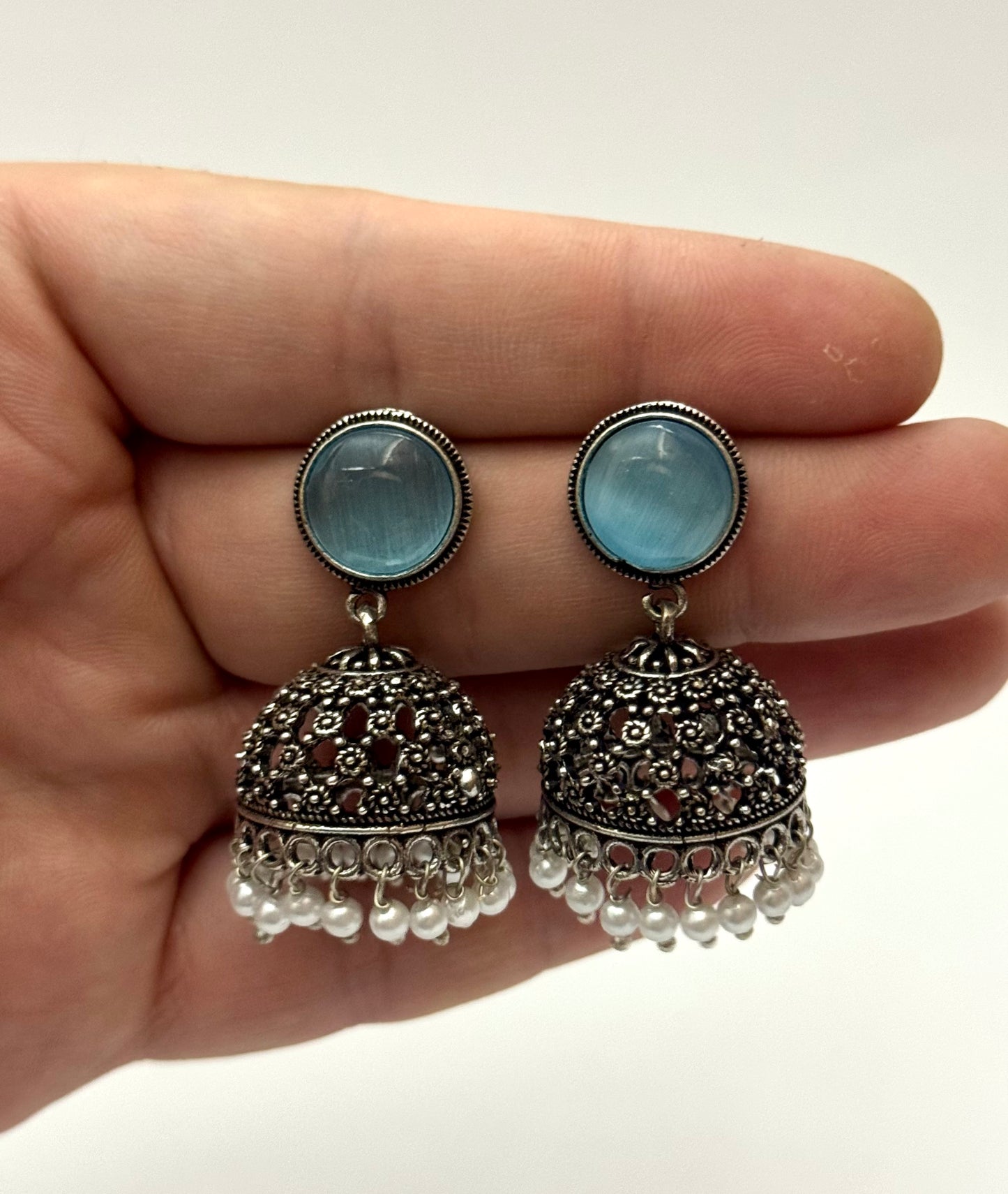 Premium Brass made Oxidised Jhumka