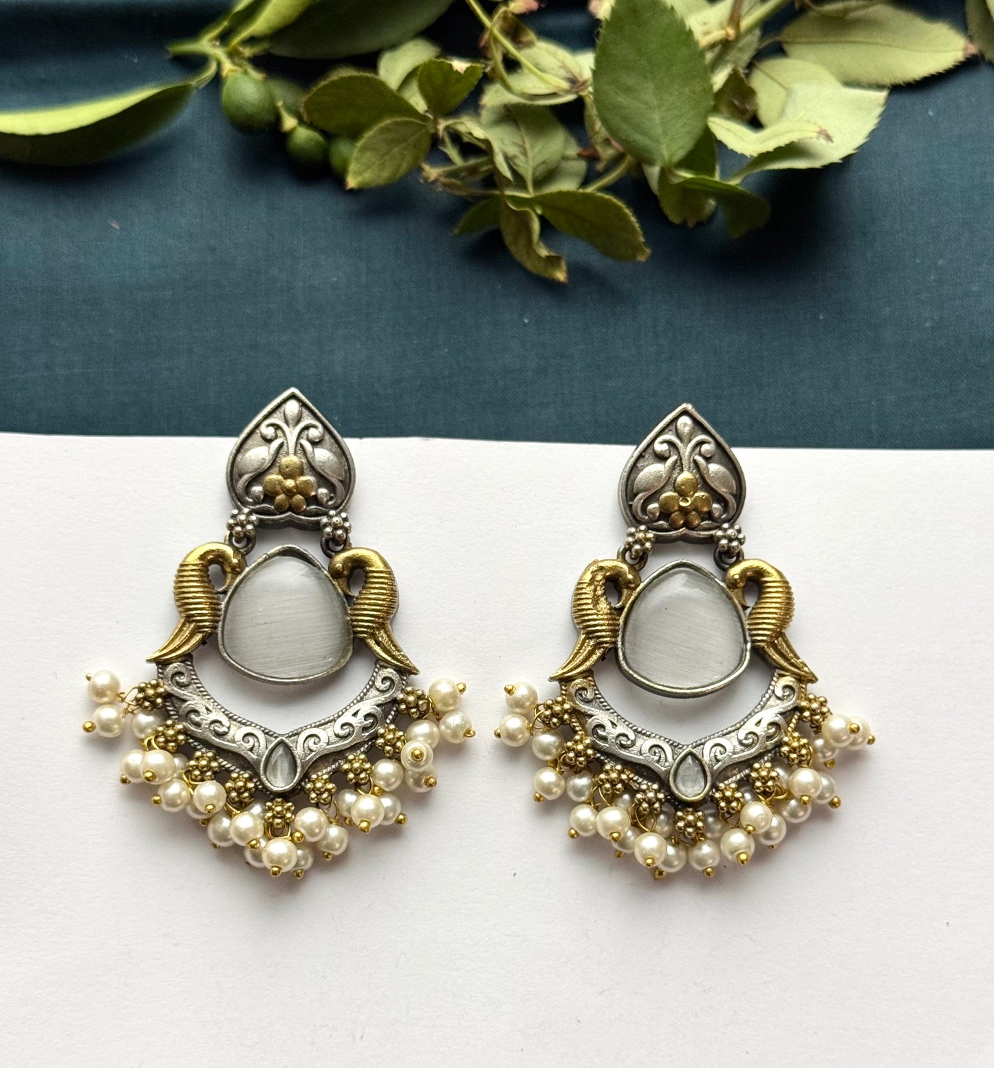 Premium Brass Made oxidised Earrings