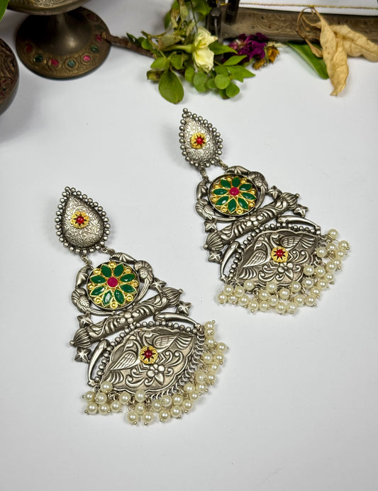 Premium Oxidised Anisa Earrings