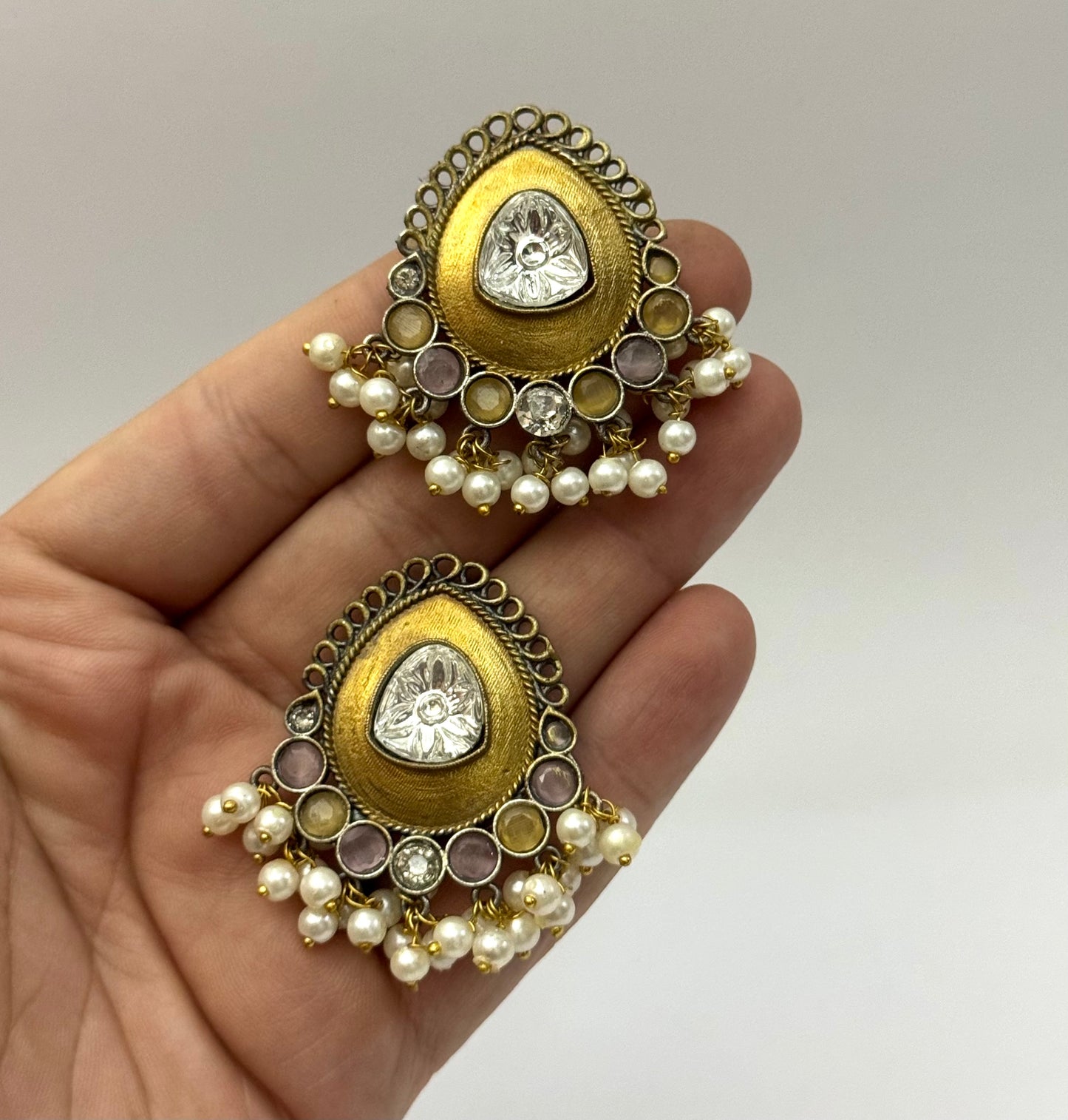 Premium oxidised Brass made Earrings