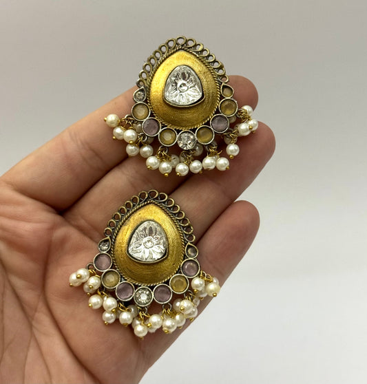 Premium oxidised Brass made Earrings