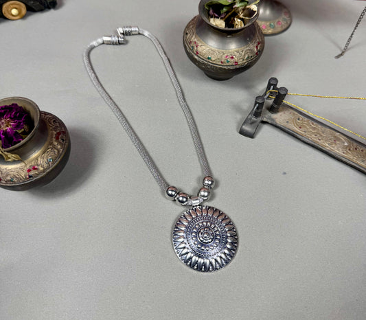 Oxidised Singhar pendant