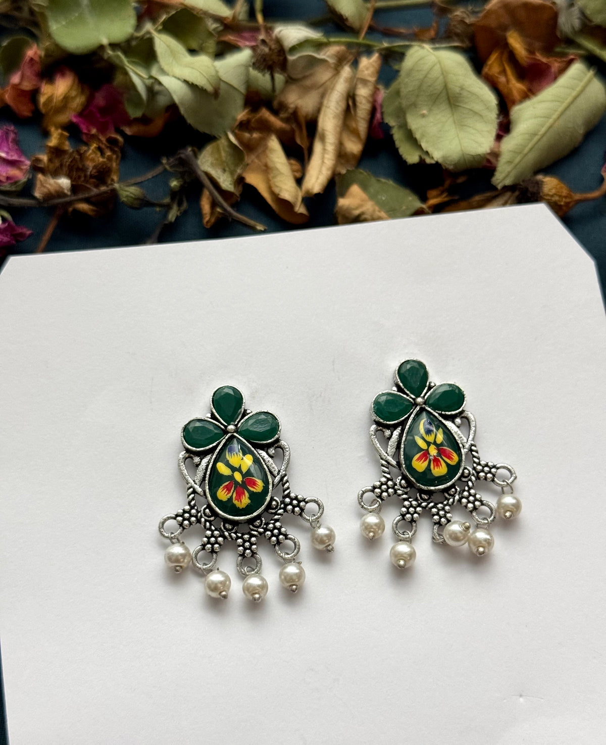 Premium oxidised Brass made Earrings