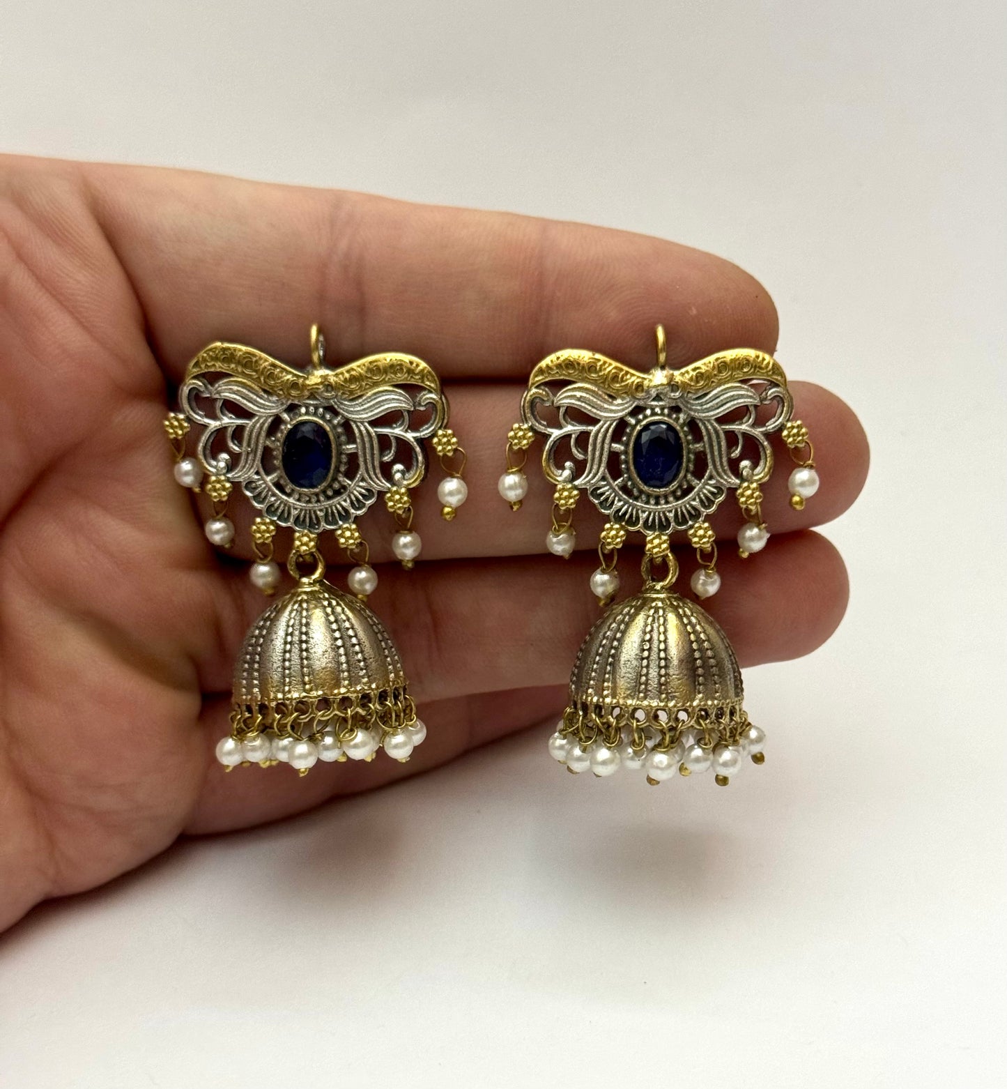 Premium Dual tone Oxidised Brass Made jhumka
