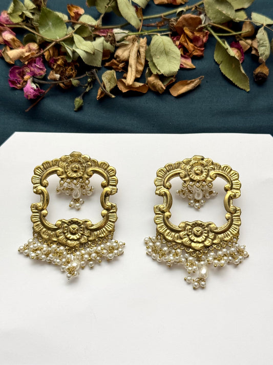 Boho Tribal Statement Earrings | Antique Finish Ethnic Drop Earrings for Women