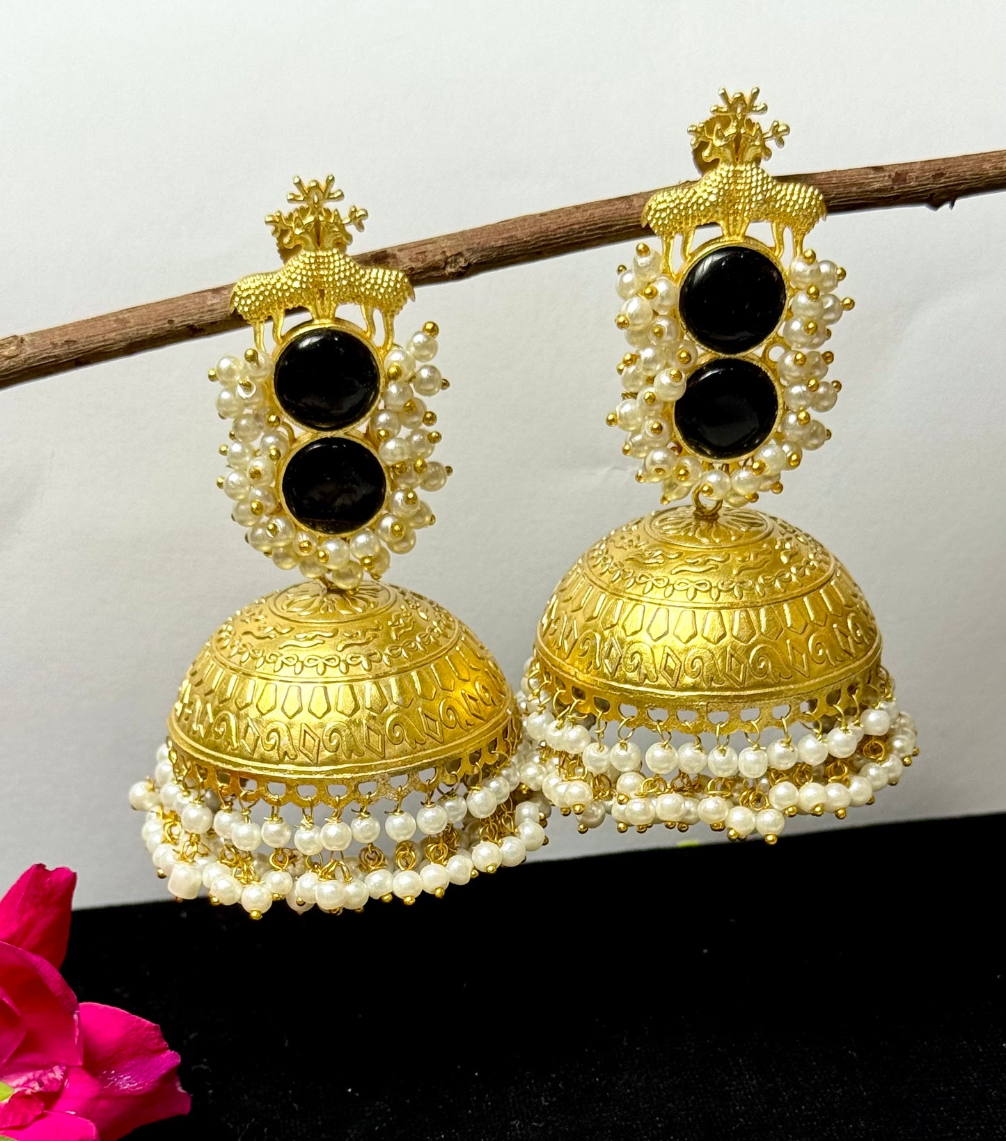 Premium Brass Radhika Jhumkas