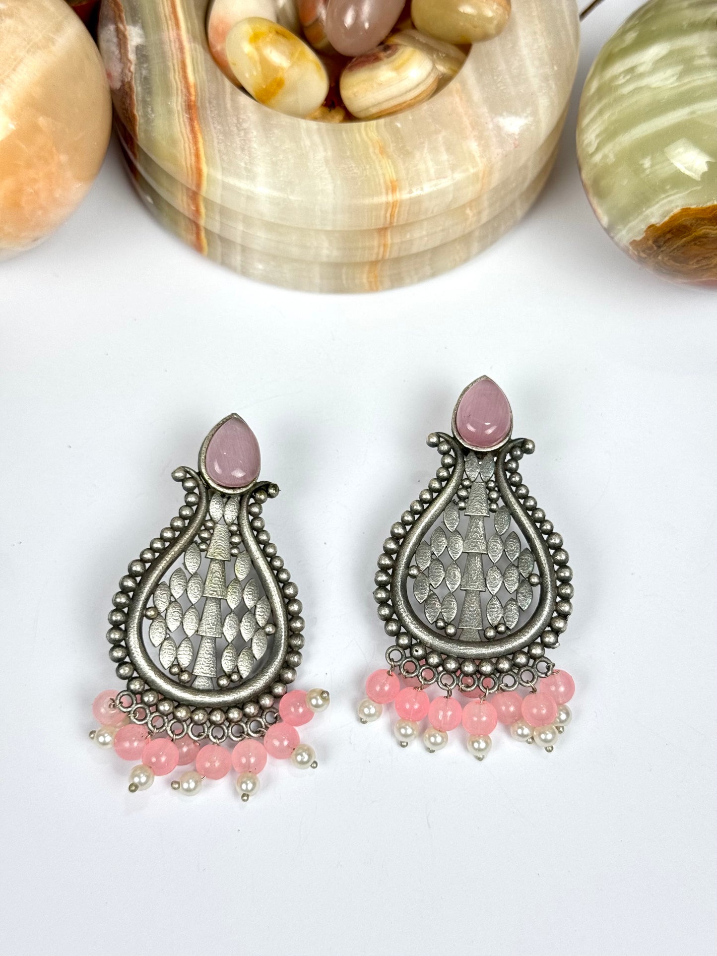 Premium Brass Made Oxidised Earrings