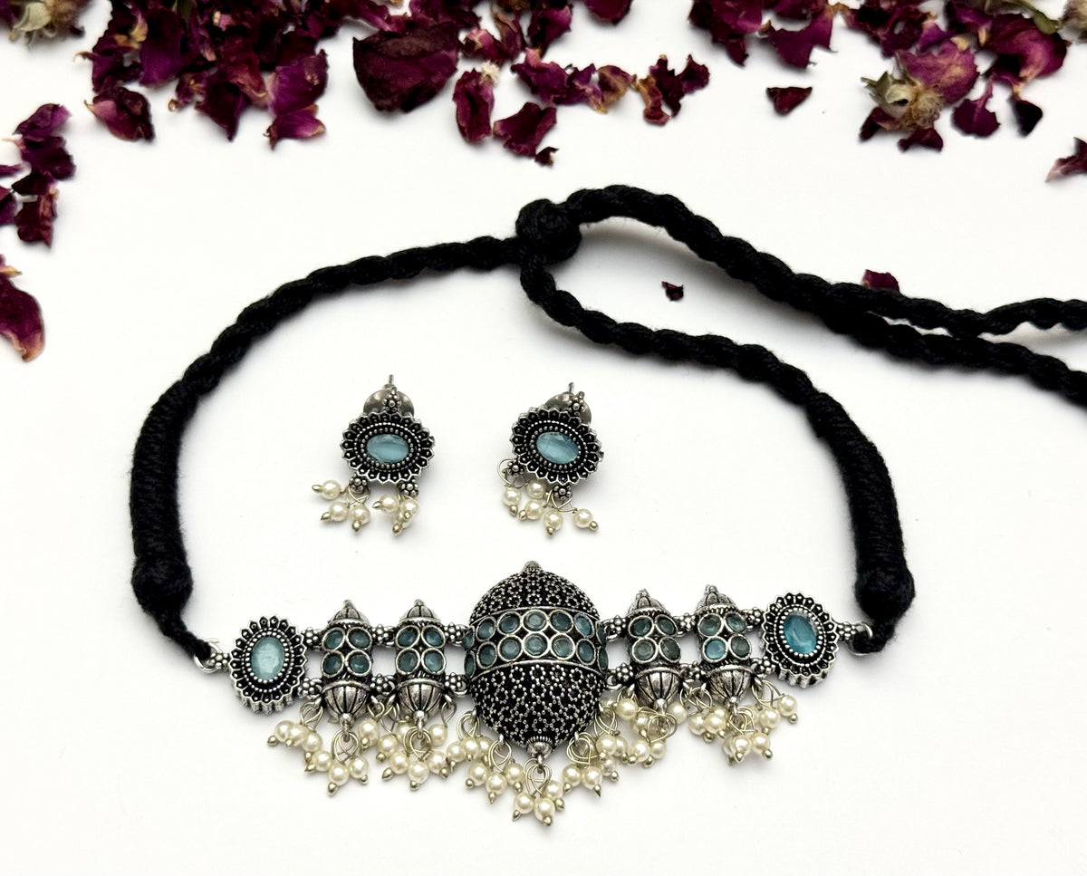 Premium Oxidised Choker set