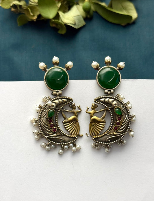 Premium Oxidised Eliana Earrings