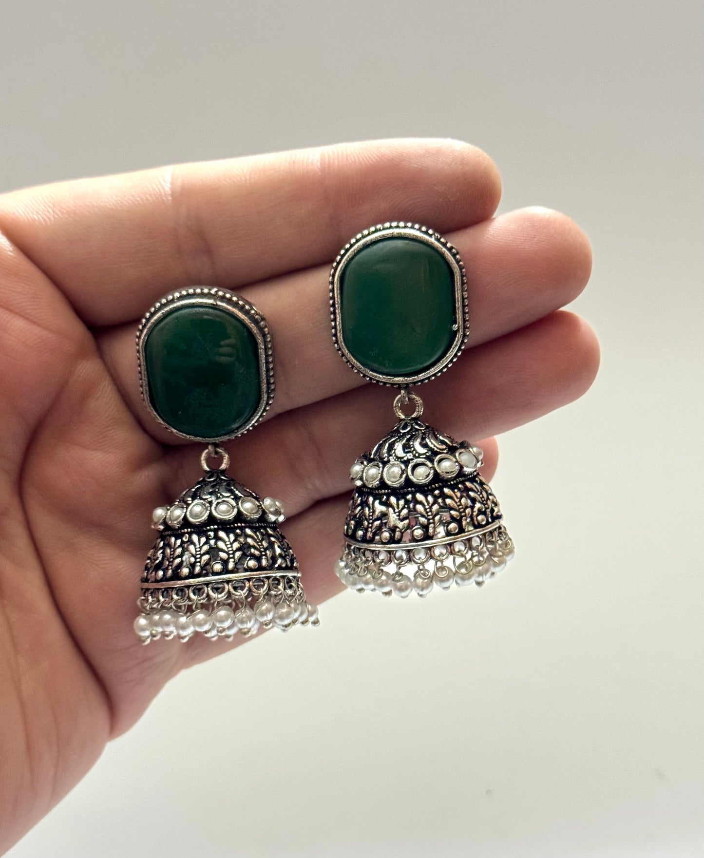 Premium Brass made Oxidised jhumka