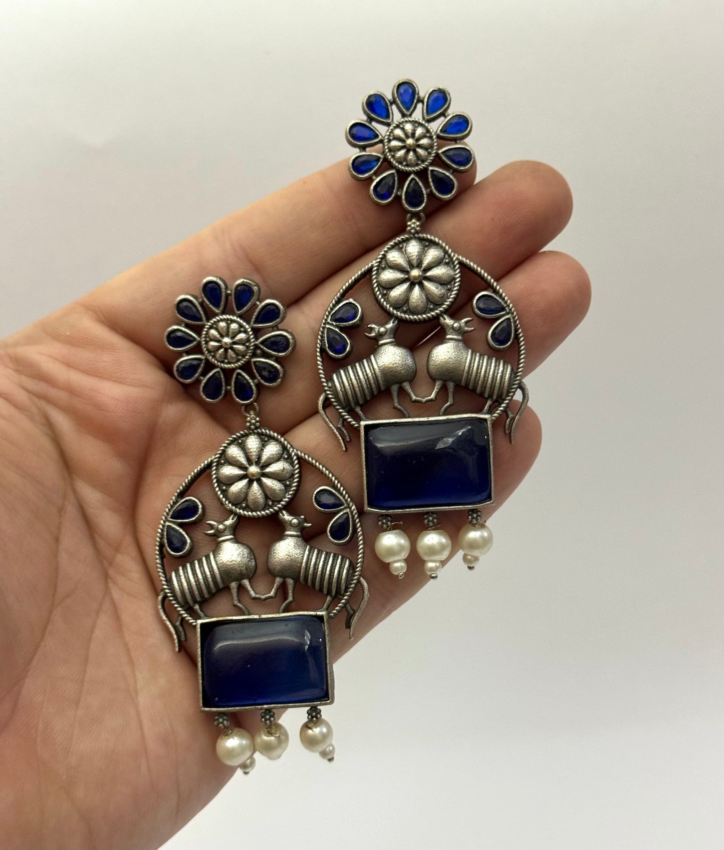 Premium Oxidised Amara Earrings
