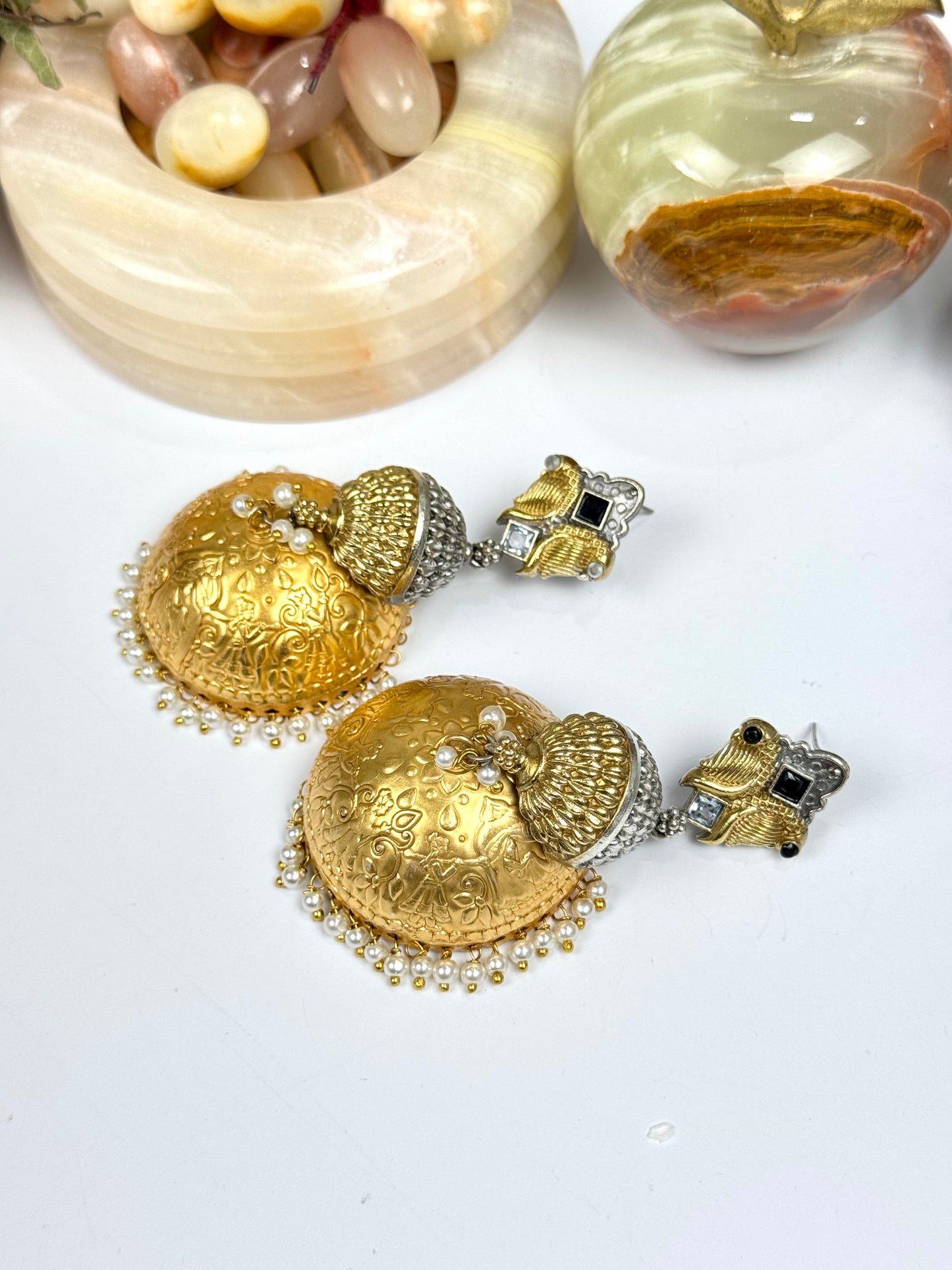 Premium Brass Made Oxidised Earrings