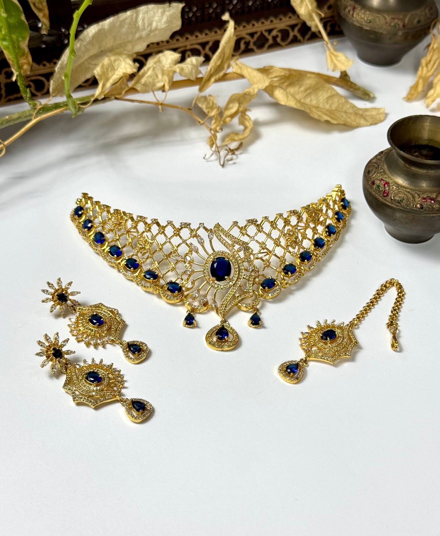 American Diamond 1 karat Choker set