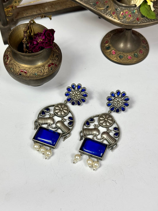 Premium Oxidised Amara Earrings