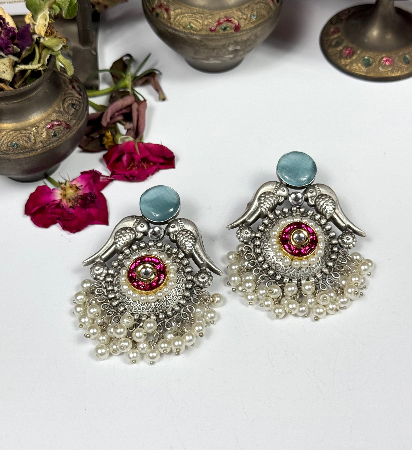 Premium Oxidised Heba Earrings