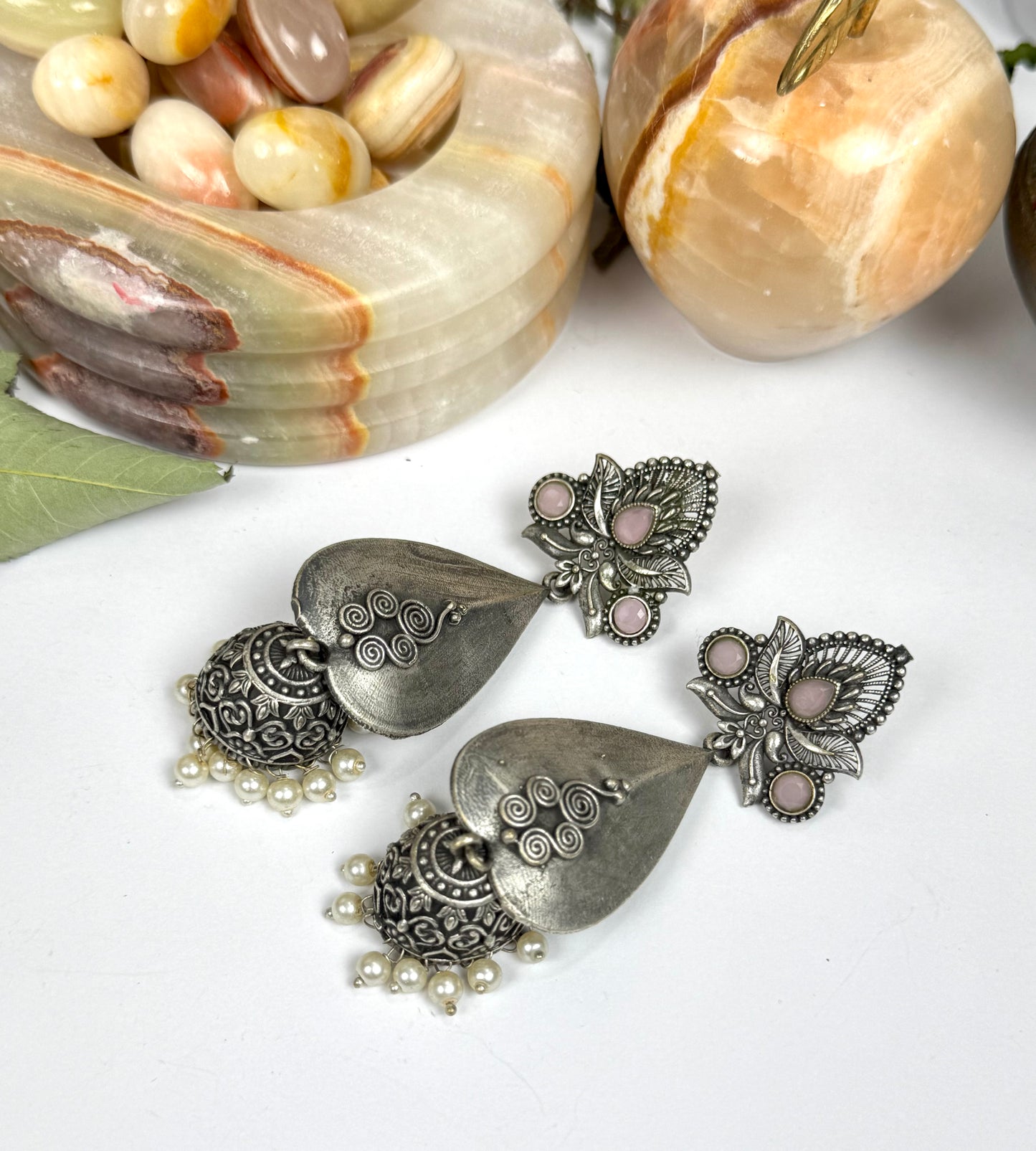 Brass Made Premium Oxidised Jhumkas