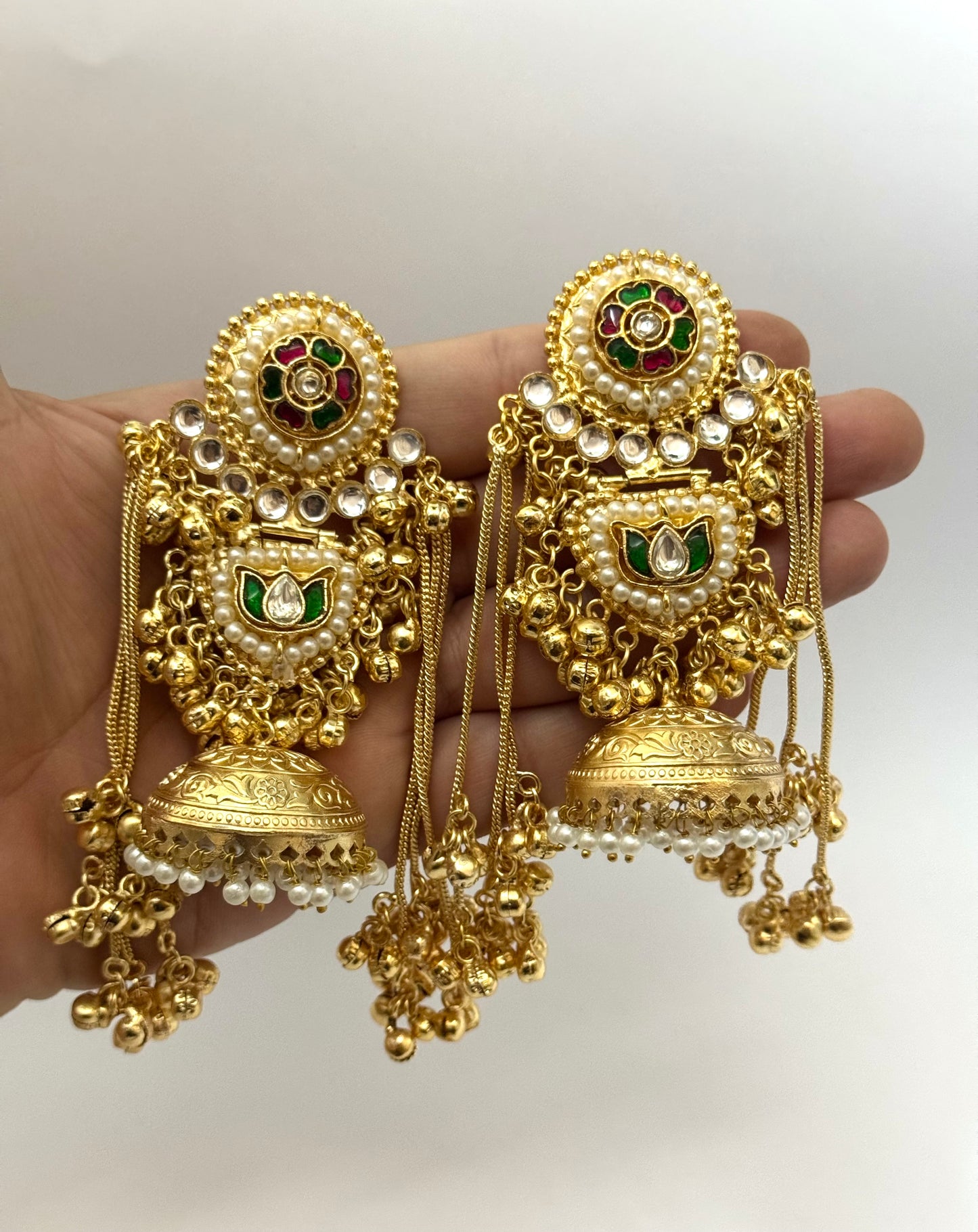 Kasmiri Brass Made Full Size Jhumka