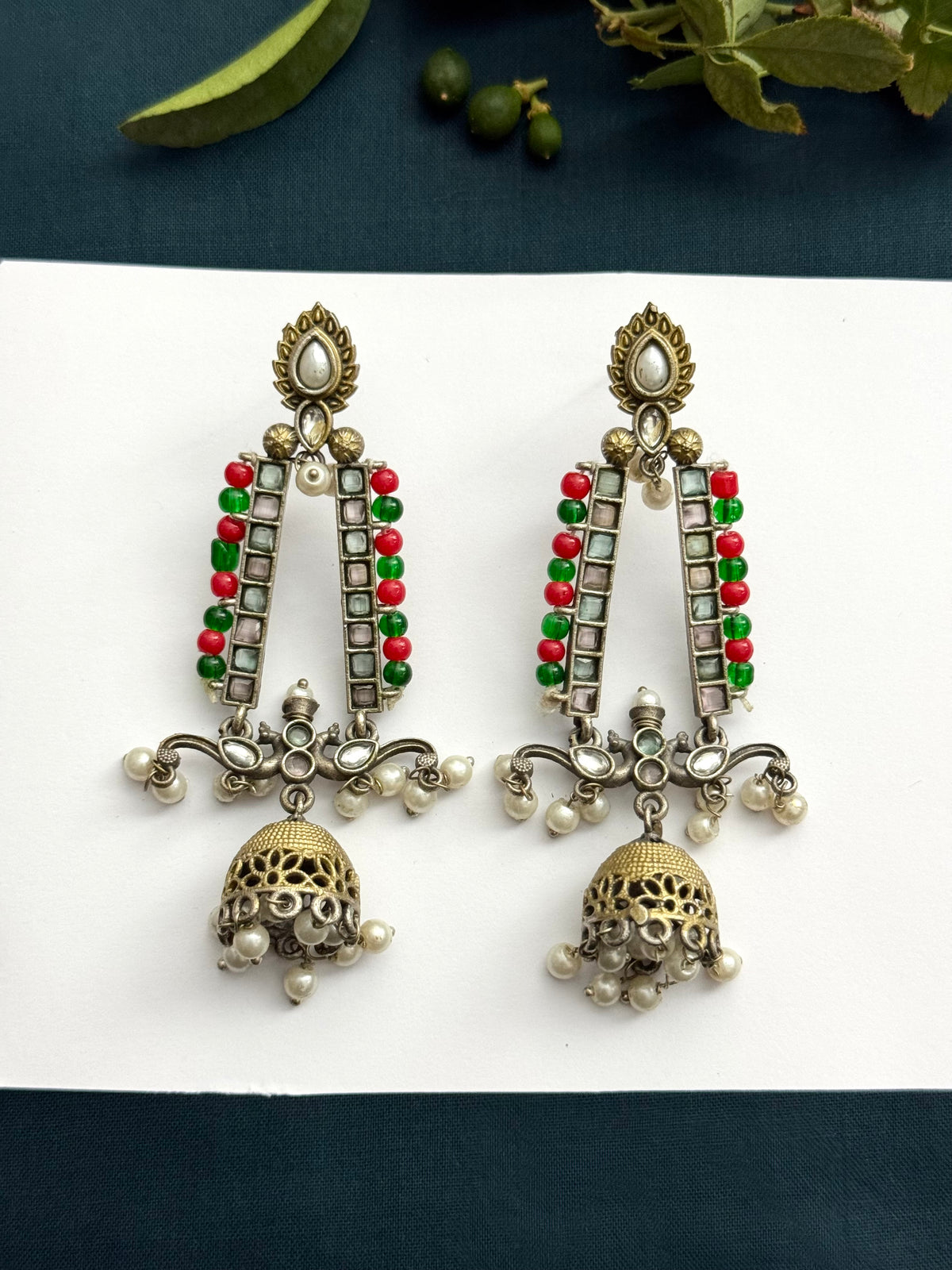 Premium Brass made Oxidised Jhumka