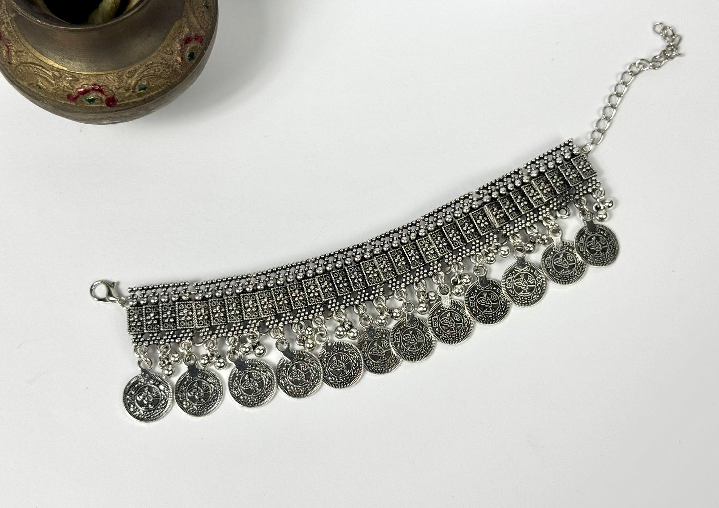 Oxidised German Silver kahani Breslet