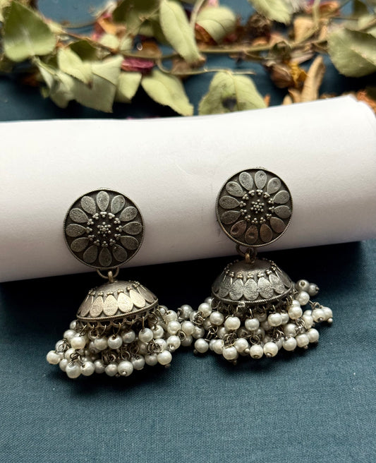 Premium brass made Oxidised Jhumka