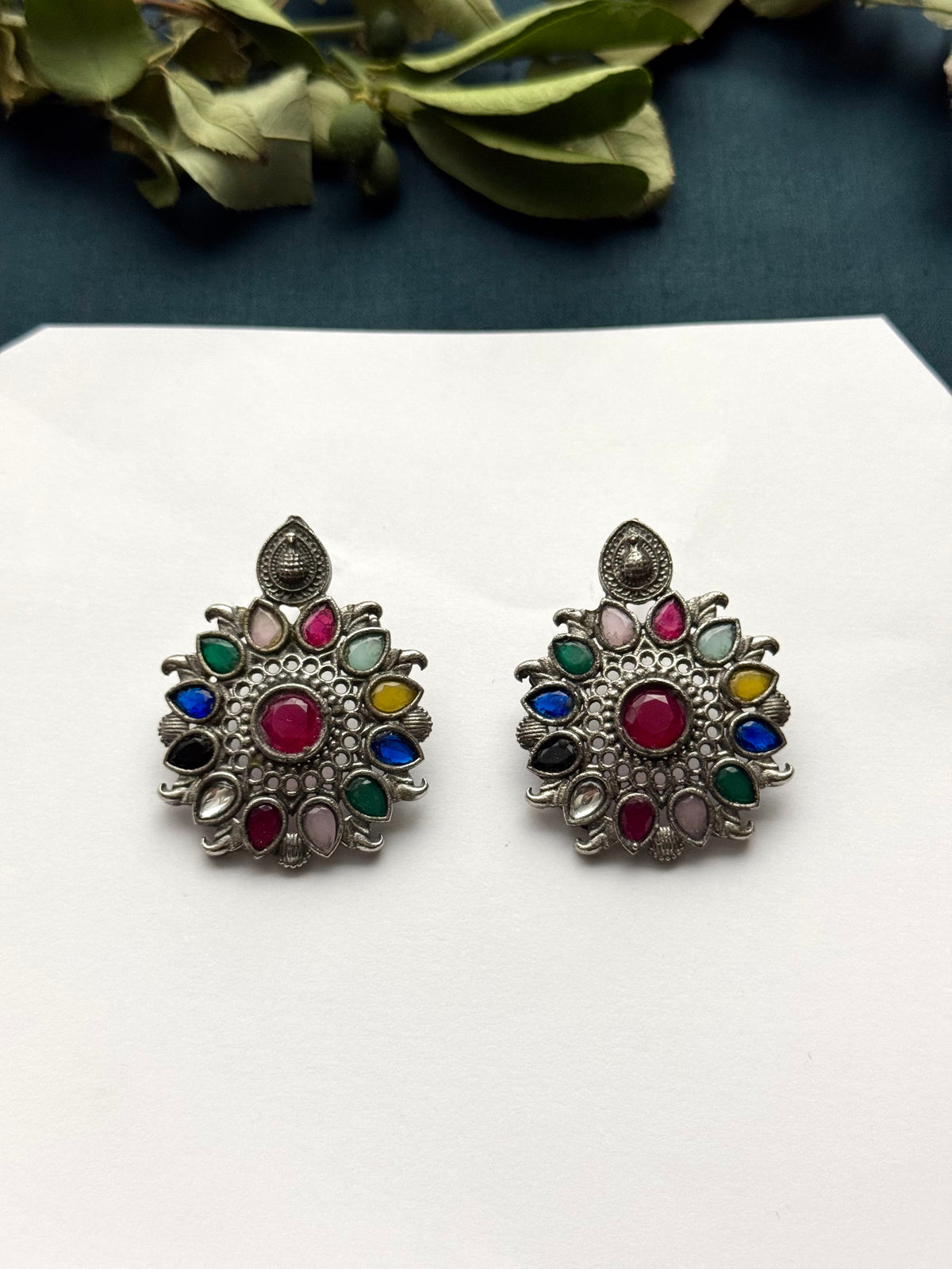 Premium Brass made oxidised earrings