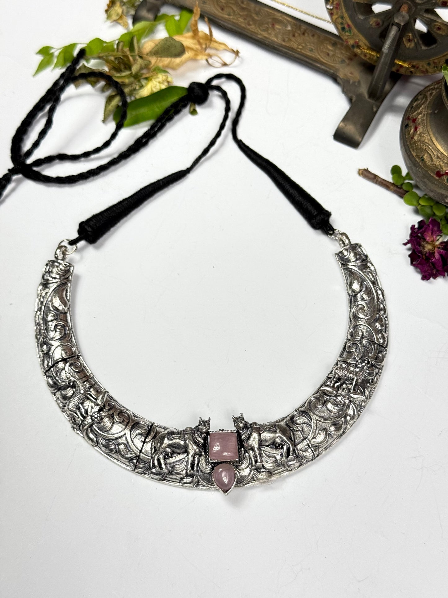 Premium Oxidised Taj Necklace