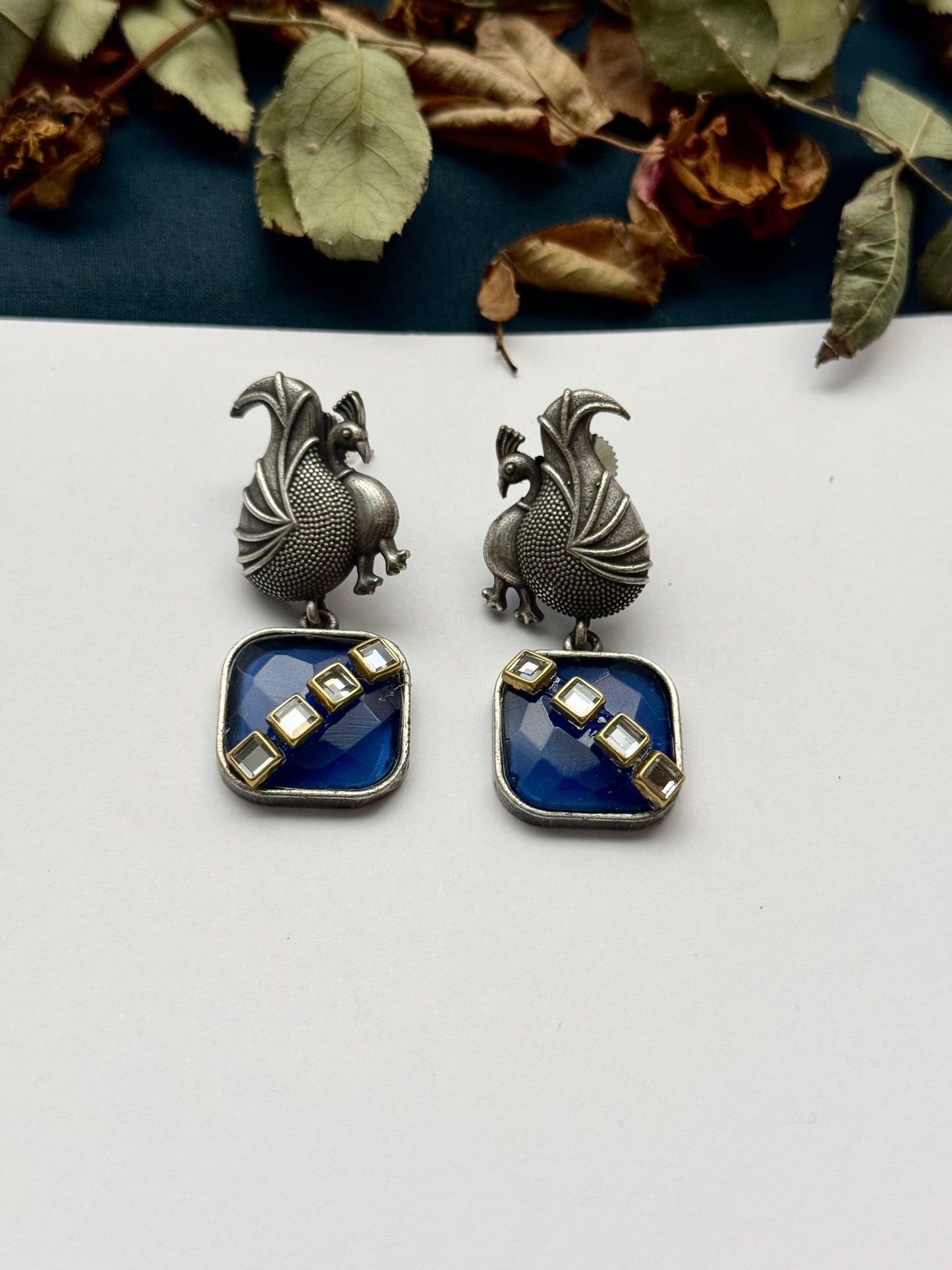 Premium oxidised Brass made Mahnoor Earrings