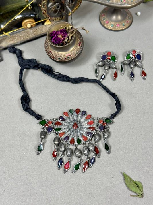 Oxidised Vintage Choker set