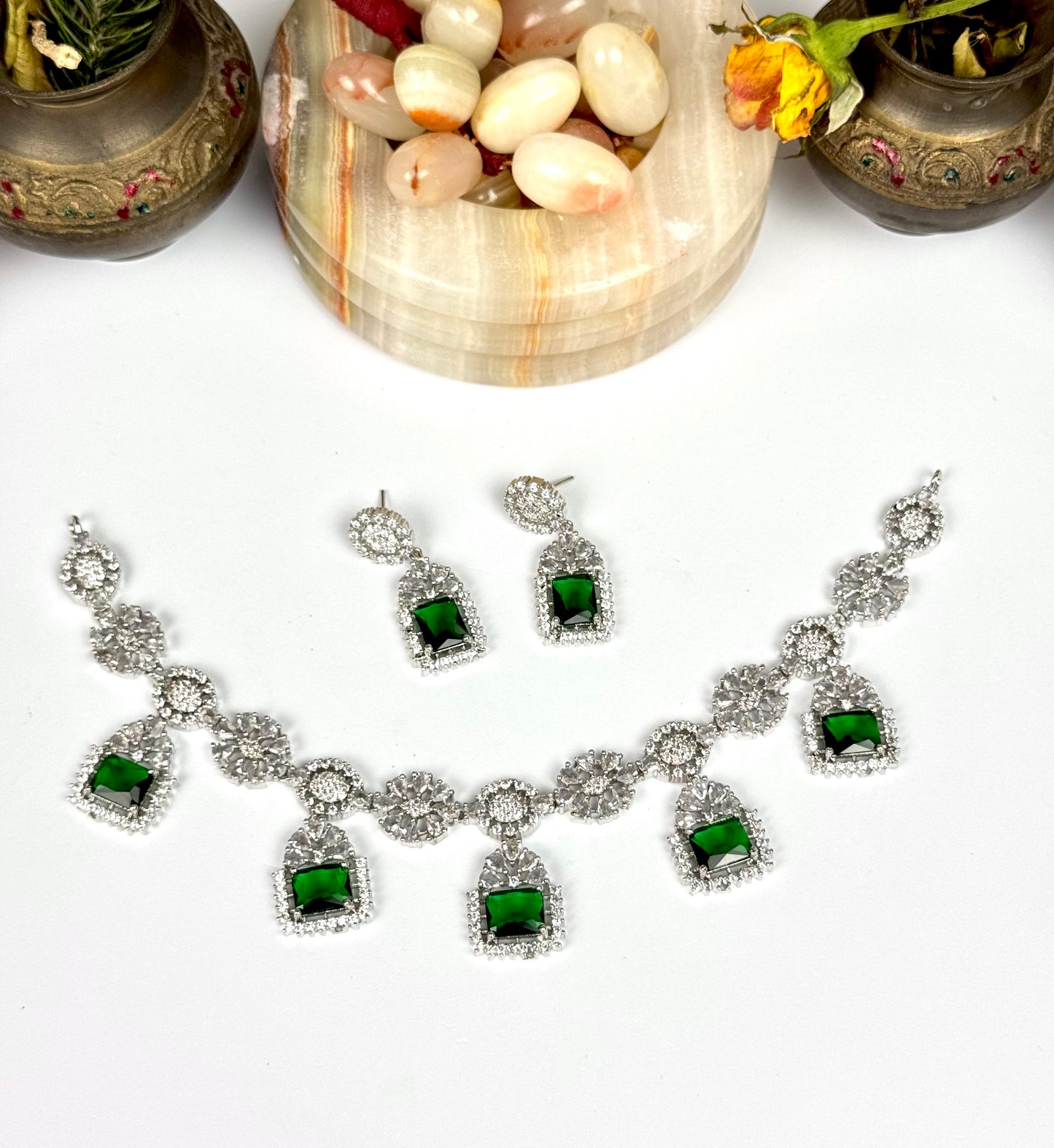 American Diamond 1karat Necklace set