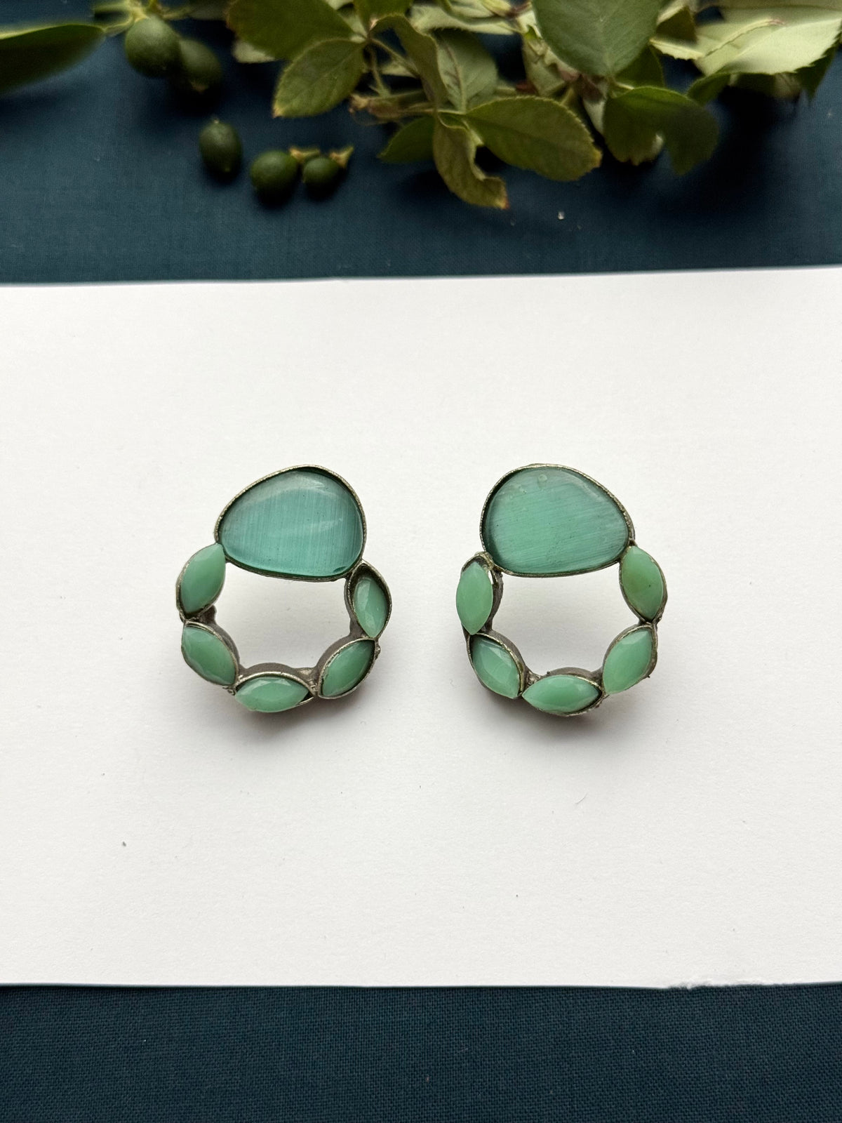 Premium Brass Made Oxidised Earrings