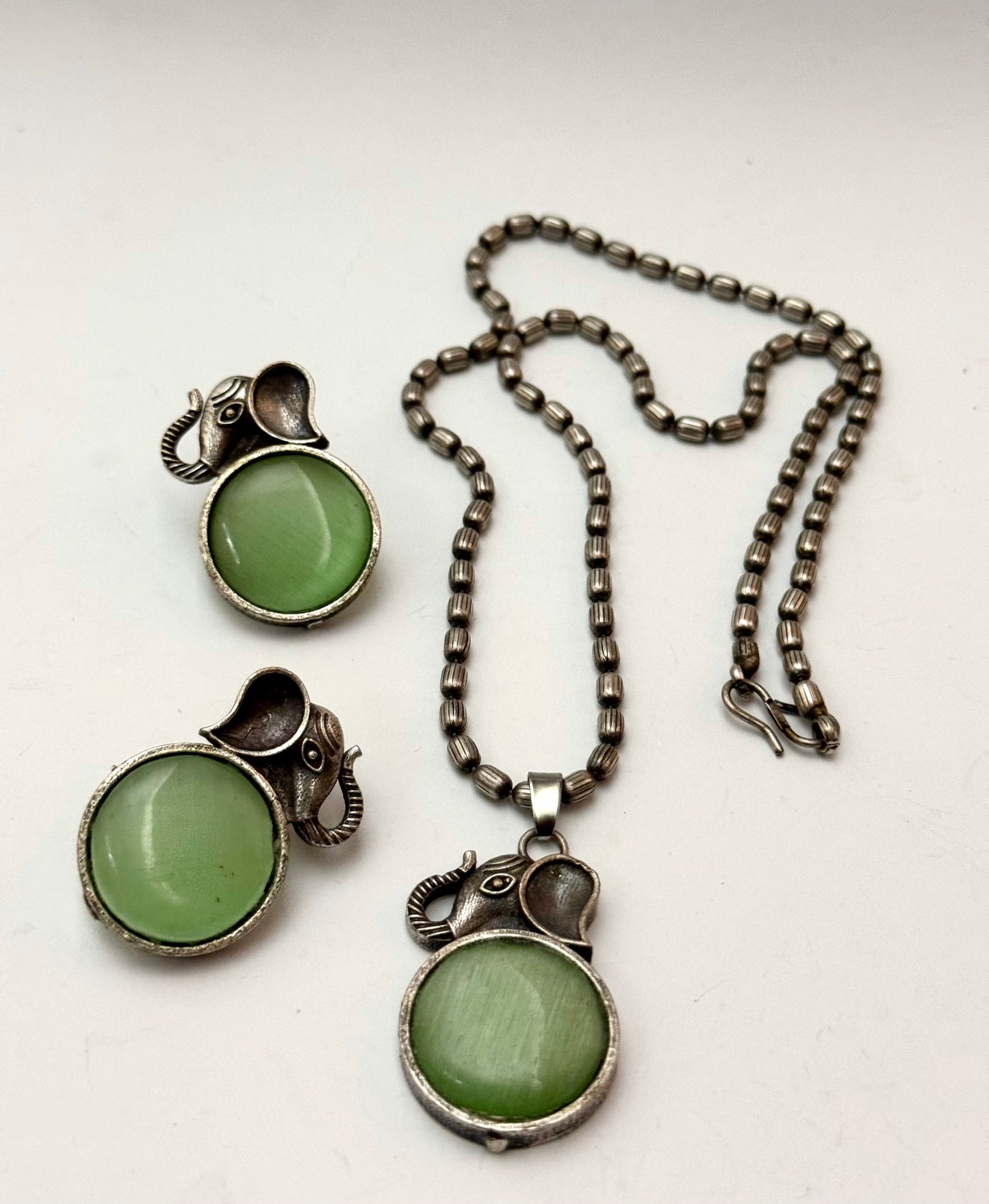Premium Oxidised Rani Pendant Set
