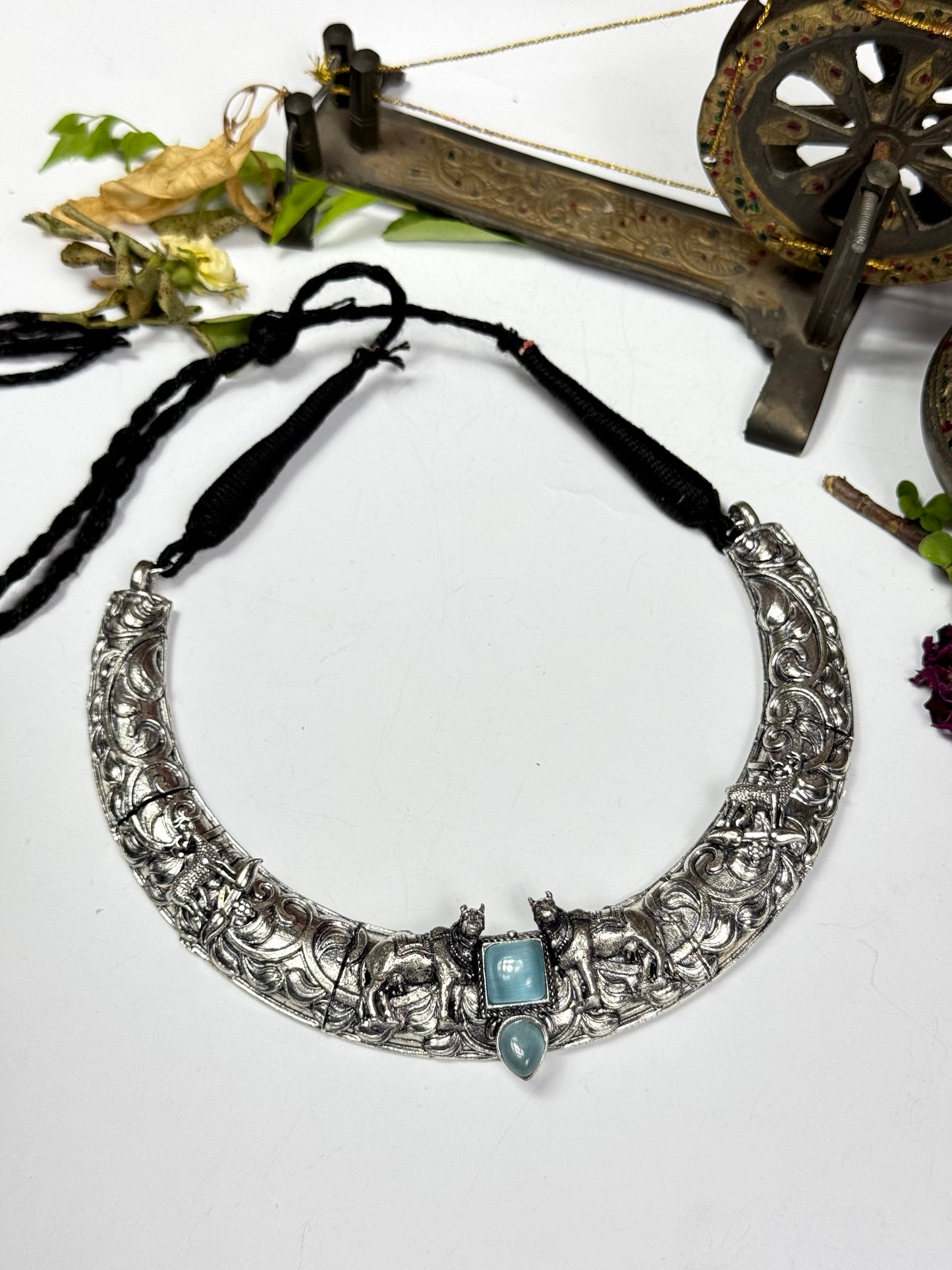 Premium Oxidised Taj Necklace