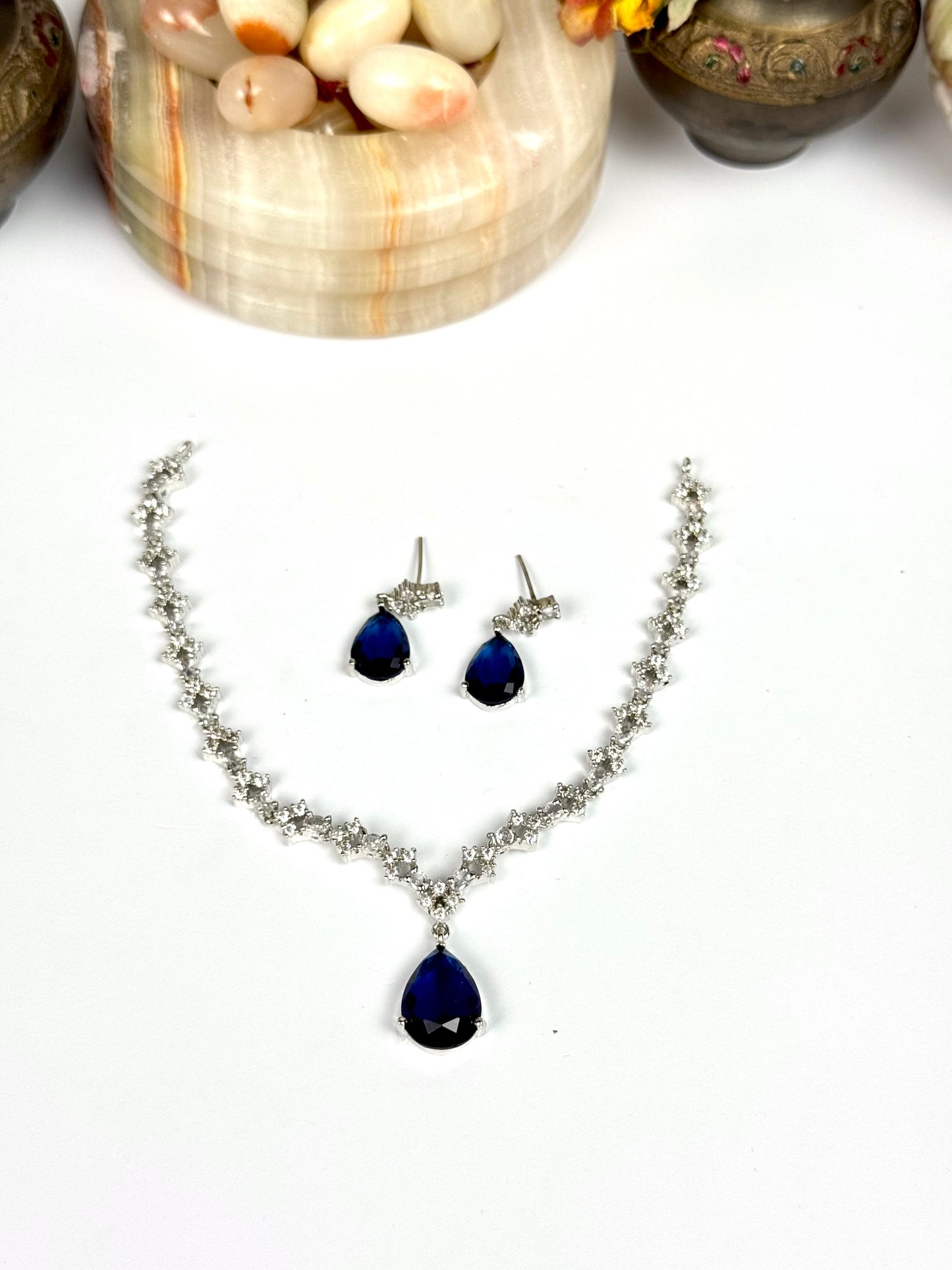 American Diamond 1karat Necklace set