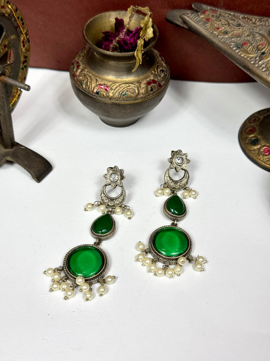 Premium Oxidised Aasiya Earrings