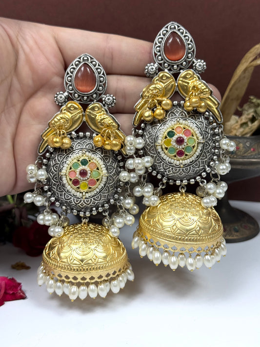 Premium Oxidised Alizeh Full size Jhumka