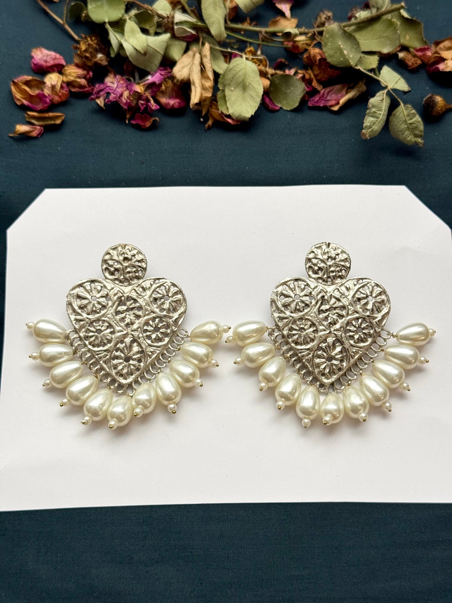 Boho Tribal Statement Earrings | Antique Finish Ethnic Drop Earrings for Women