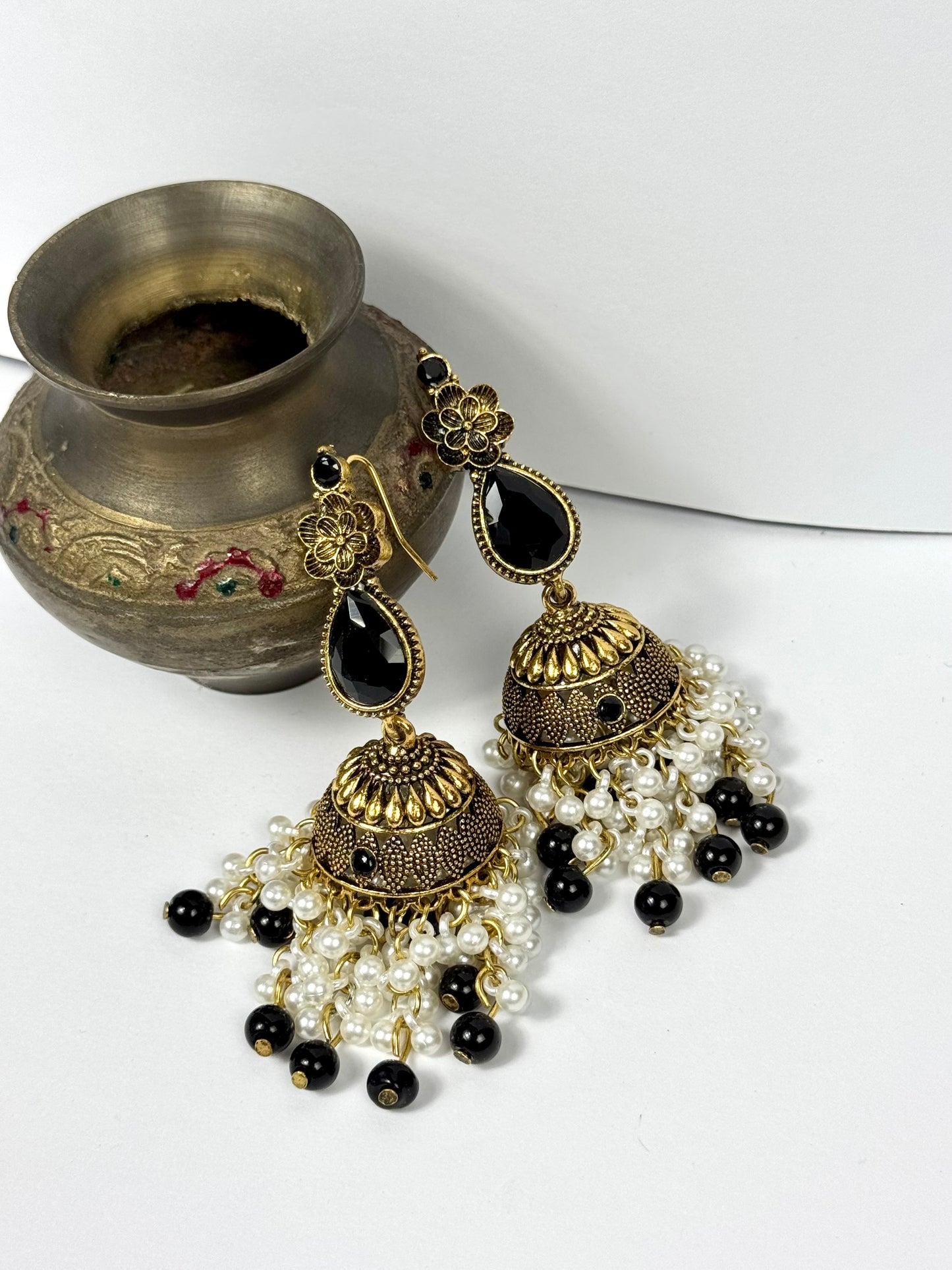 Oxidised German Silver Yaad jhumka