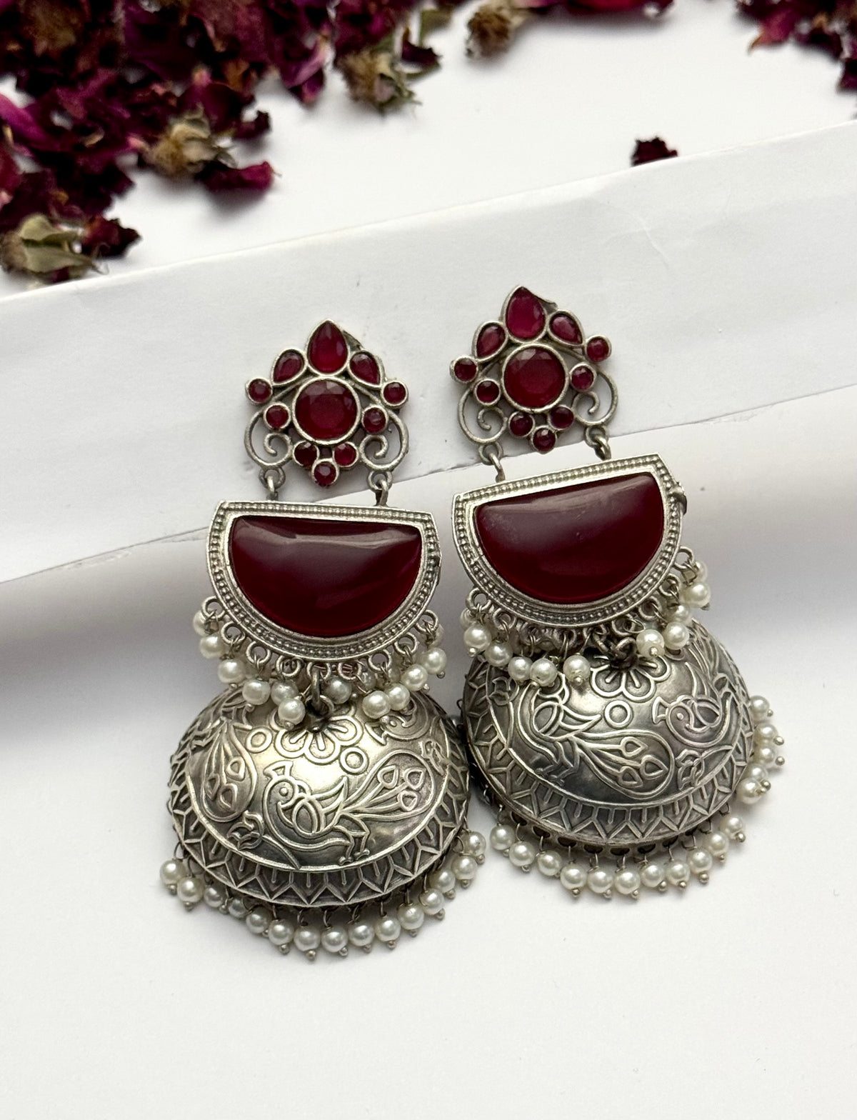 Premium oxidised Brass made Full size jhumka